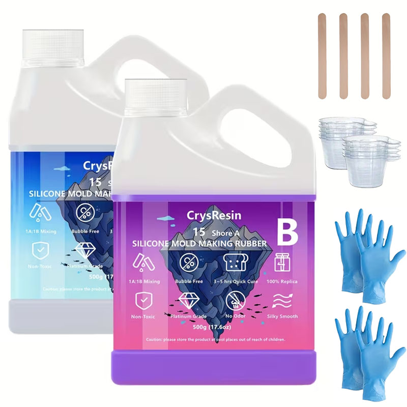Candle Mold Silicone - 500ml 2 Bottles Liquid Silicone for