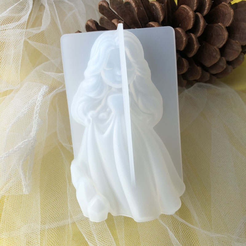 Candle Mold Silicone - 3D Cute Princess Silicone Candle Mould