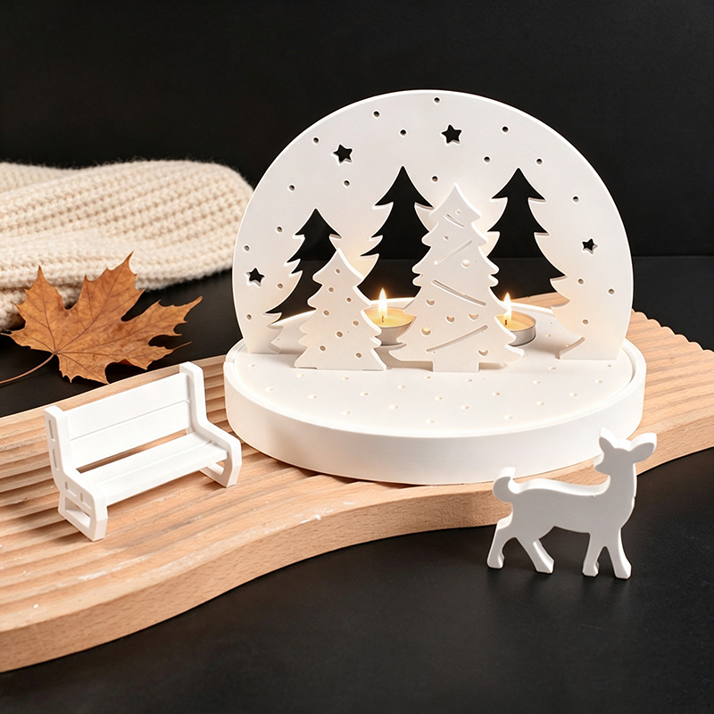 Candle Mold Silicone - Christmas Elk Tealight Candle Holder Silicone
