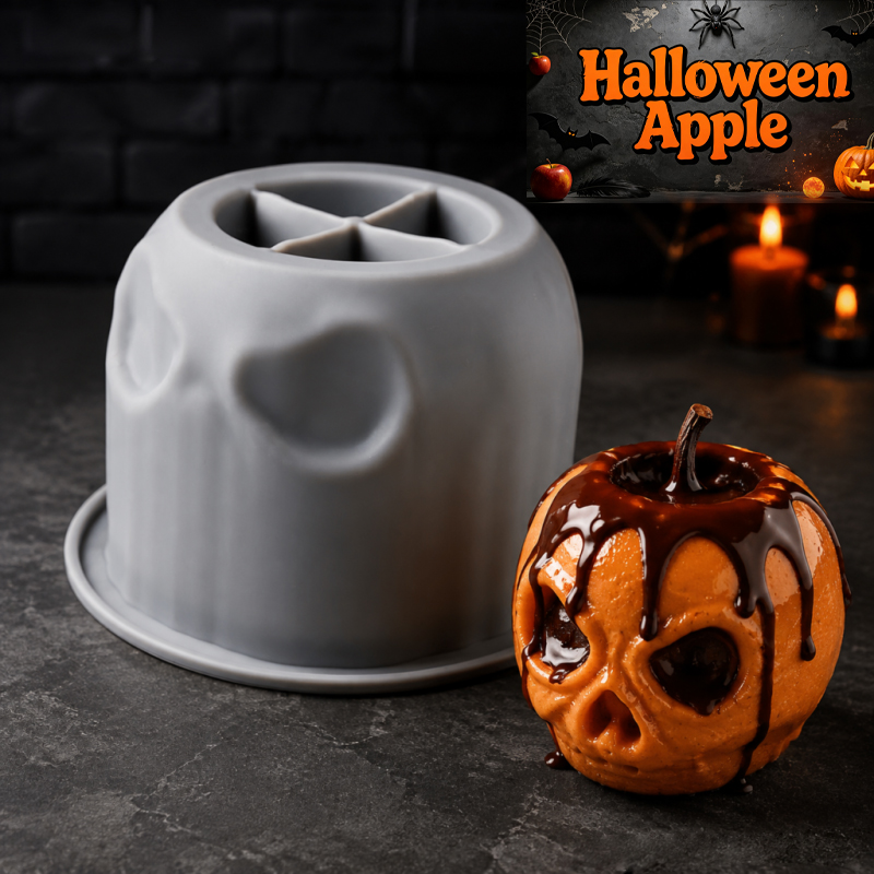 Candle Making Easy - Halloween skull apple silicone mold, creative