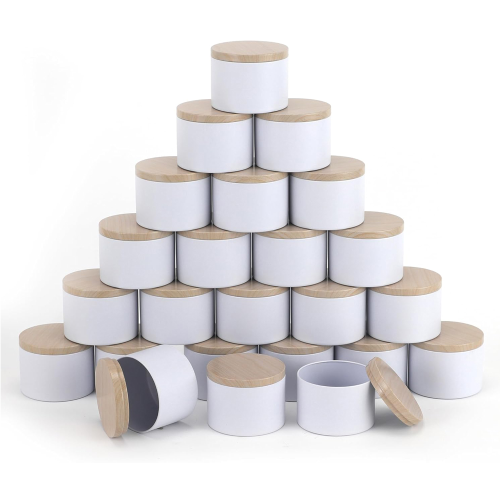 White Candle tins with Metal W - огляд і ціна Candle Making Homewood