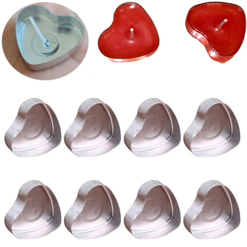 100 Sets Heart shaped Empty Al - огляд і ціна Candle Making Jars