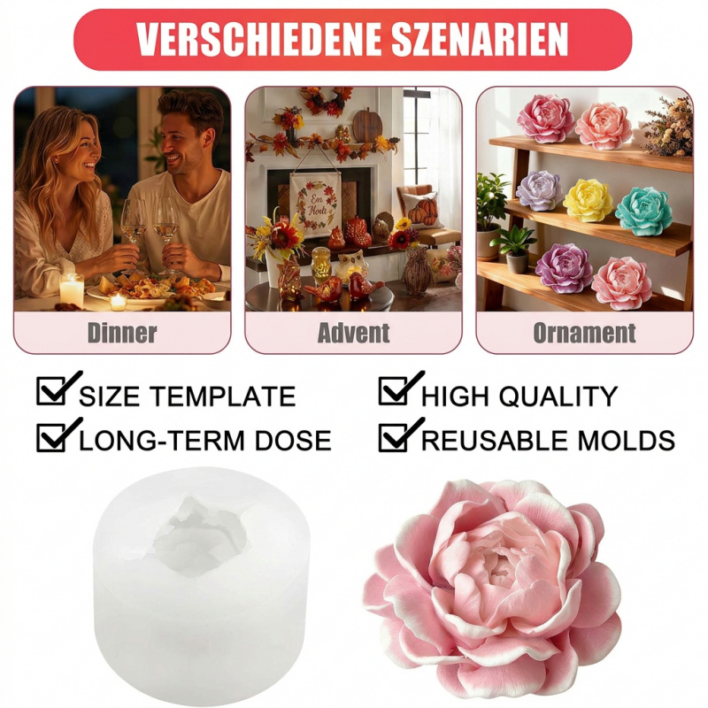 Jasmine flower candle silicone - огляд і ціна Candle Making Jars