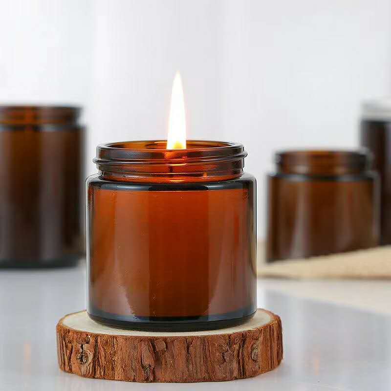 6pc 100/250ml Amber Glass Cand - огляд і ціна Candle Making Glass Jars