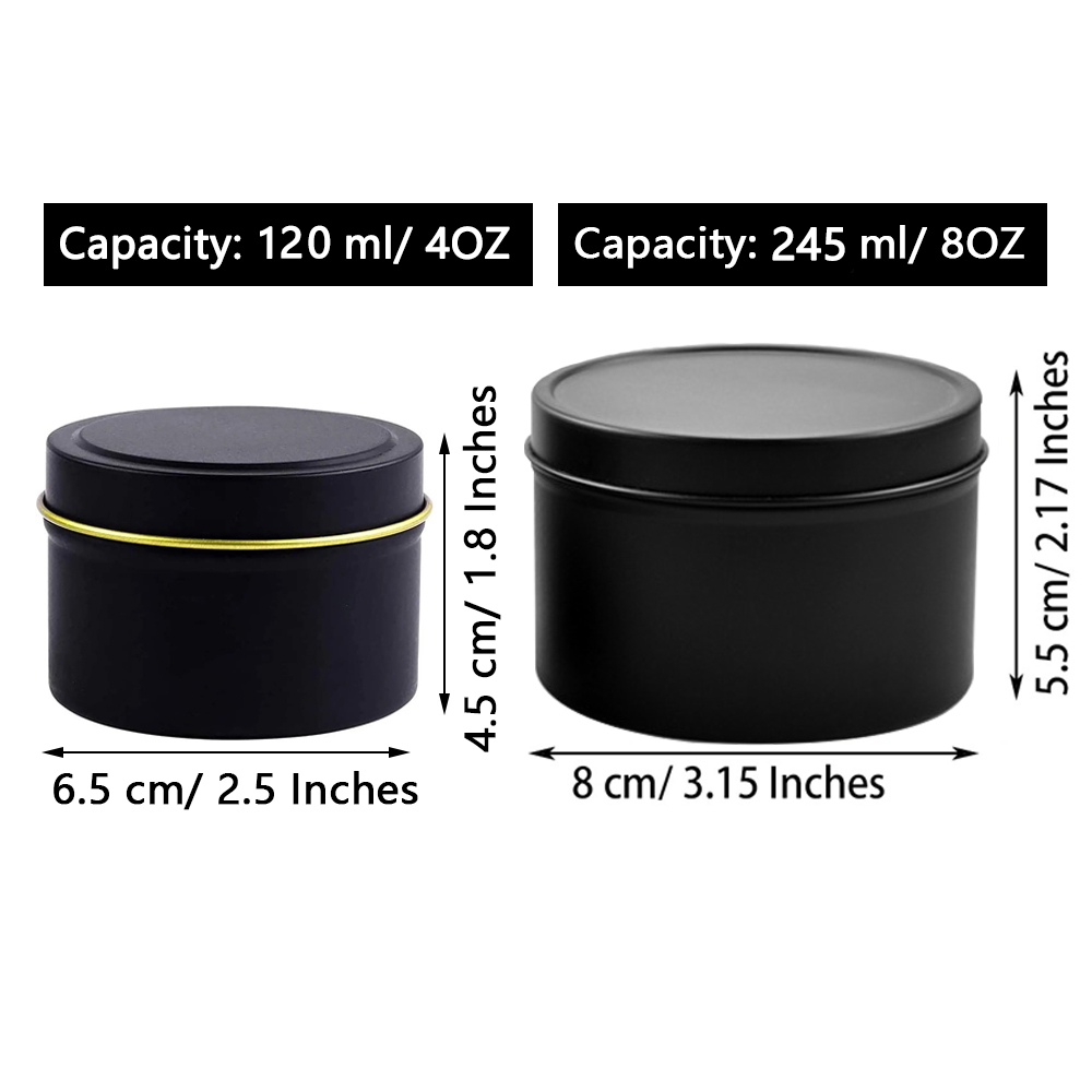 4oz/ 8oz Candle tins with lids - огляд і ціна Candle Making Jars