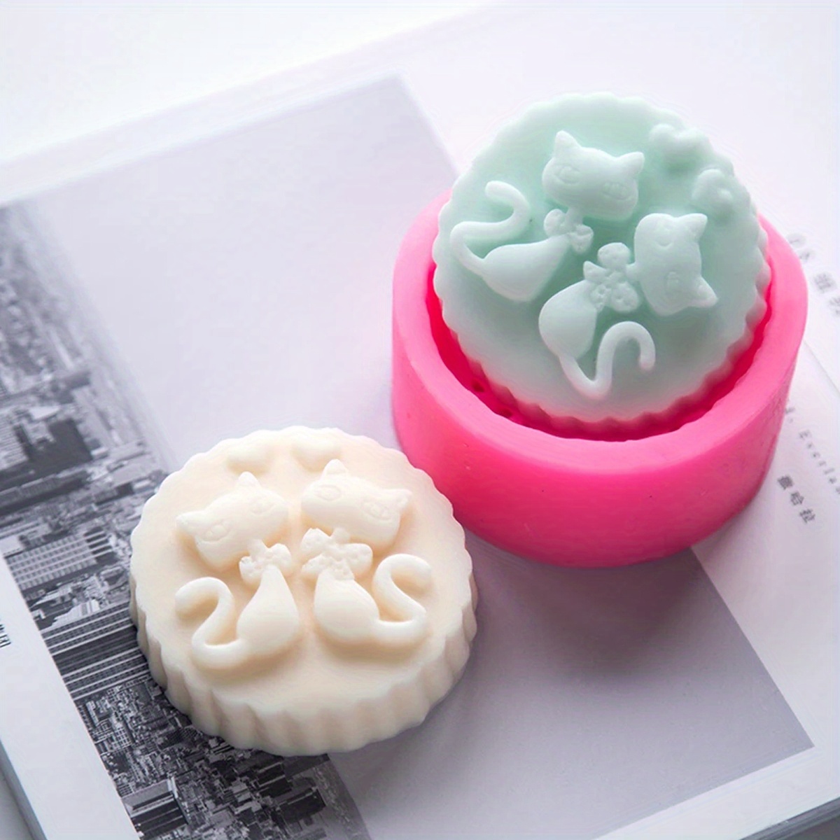 1-Piece Silicone Cat Soap Mold - огляд і ціна Candle Making Course