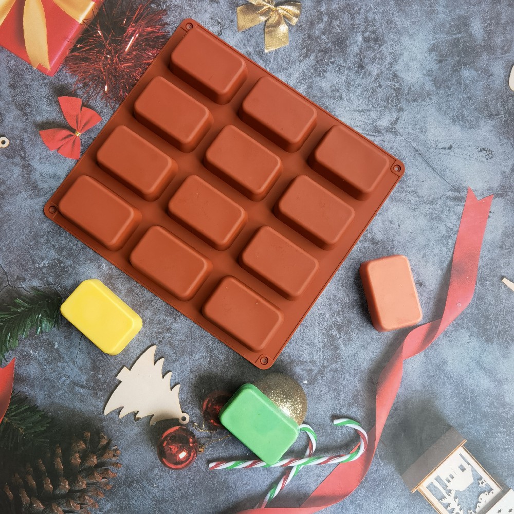 12 Cavity Square Silicone Soap - огляд і ціна Candle Making Course