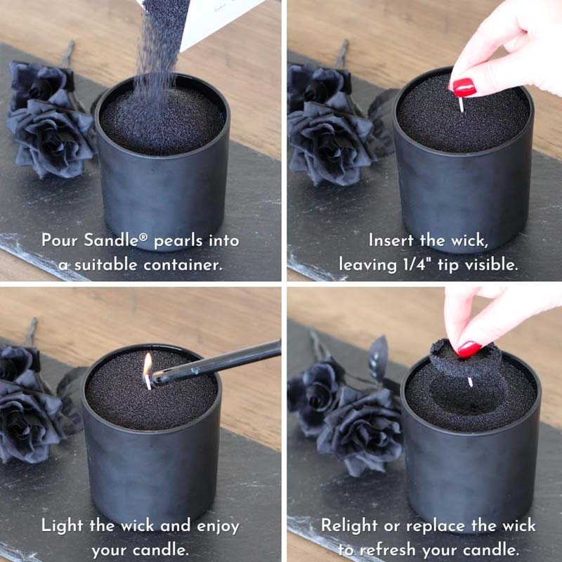 Black Candle Sand with Wick, 2 - огляд і ціна Candle Making Easy