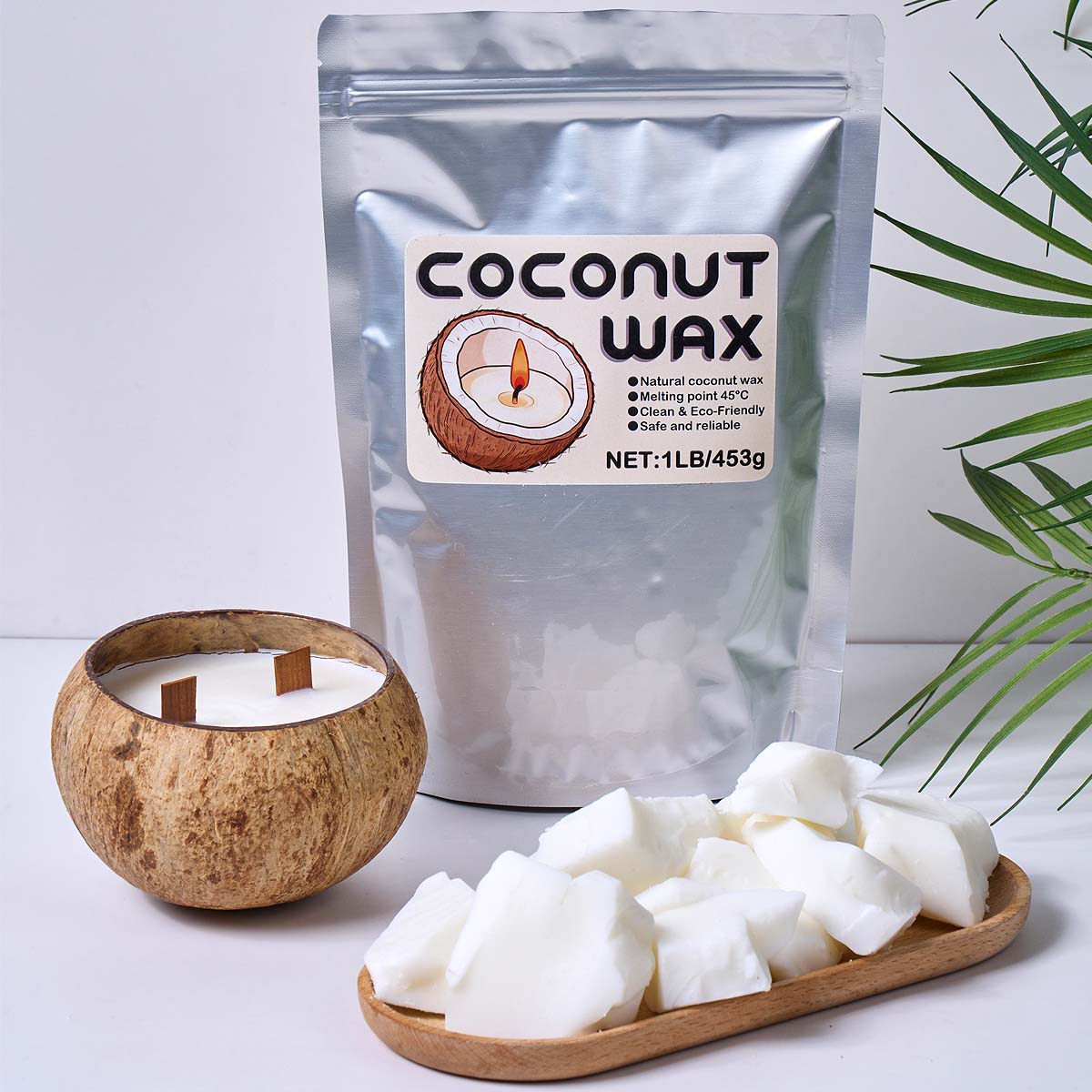 1LB White Coconut Wax Natural  - огляд і ціна Coconut Wax Flake